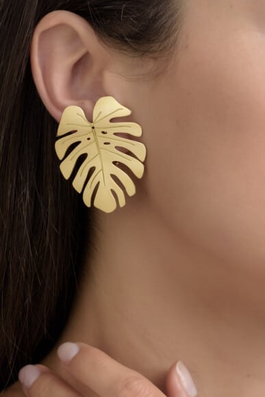 Tropicaloro Yellow Gold Earrings