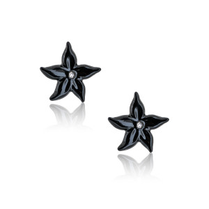 Black Starfish Diamond Earrings