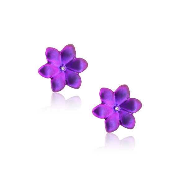 Anastasia Kessaris Water Lily Diamond Earrings