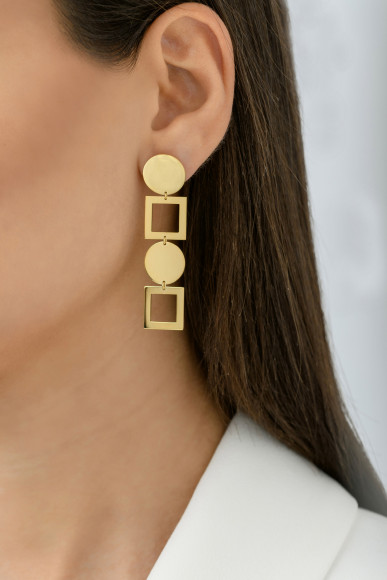 SKP.230092_Doro_Shapely Flowing Gold Earrings