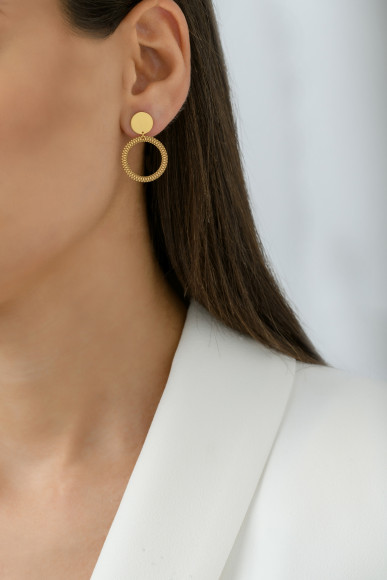 SKP.230102_DORO_Carving Bezel Gold Earrings