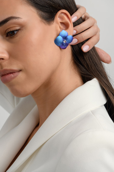 Buttercup Bouquet Earrings with Diamonds