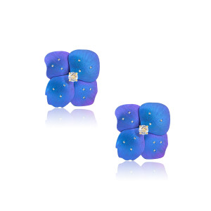 Buttercup Bouquet Earrings with Diamonds