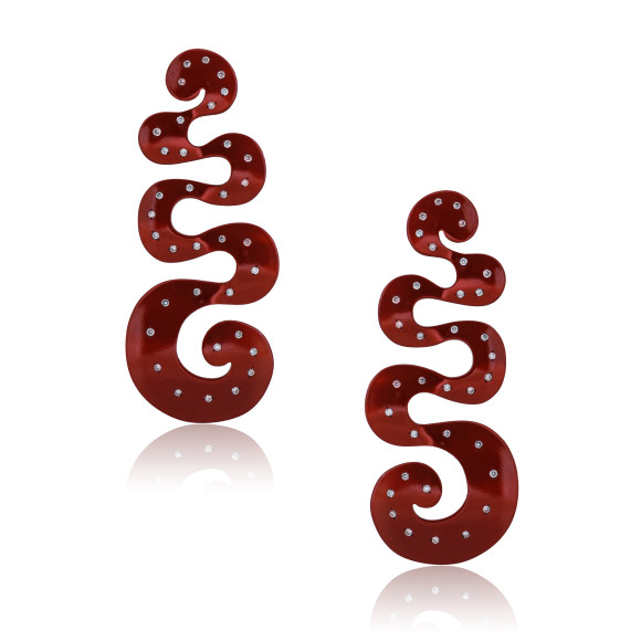 A.ER.AP0305_1222_Galactic Swirls Titanium Diamond Earrings_After Party