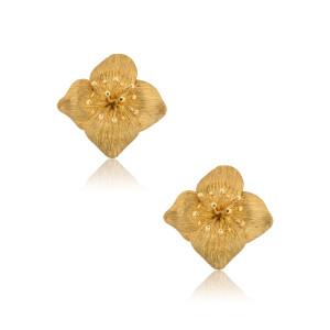 Golden Lilium Bouquet Earrings