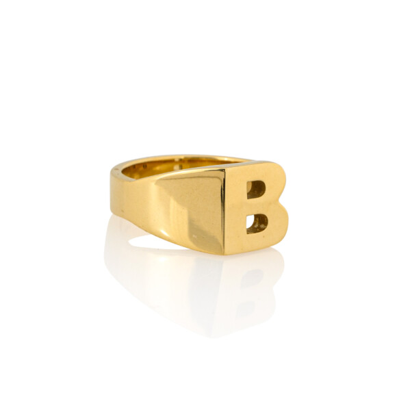 B Custom Gold Ring