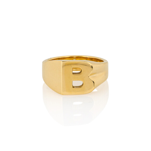 B Custom Gold Ring