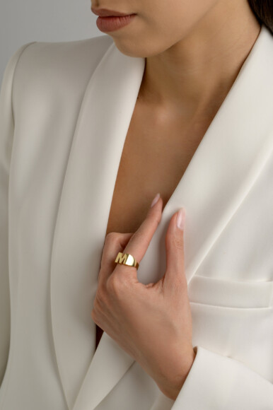 M Custom Gold Ring