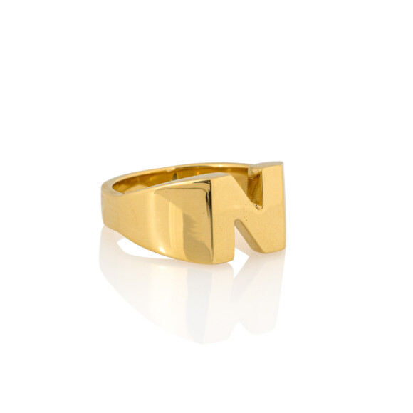 N Custom Gold Ring