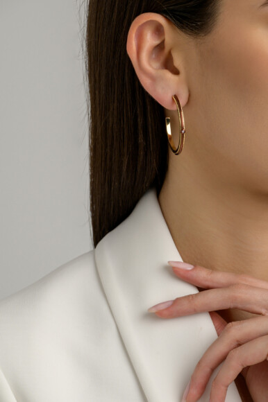 Amber Radiance Hoops