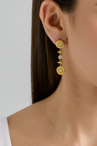 Celestial Limpet Diamond Earrings
