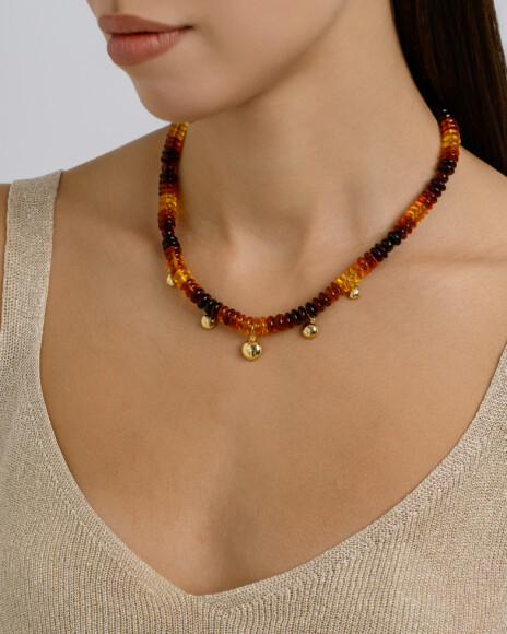 Amber Whispers Diamond Necklace