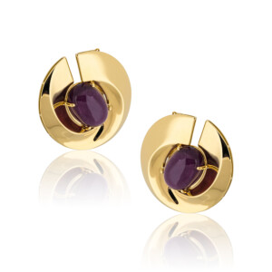 Golden Dawn Rubellite Earrings