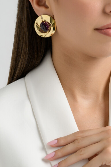 Golden Dawn Rubellite Earrings