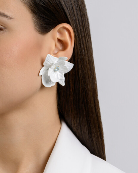 Frozen Dahlia Bouquet Earrings