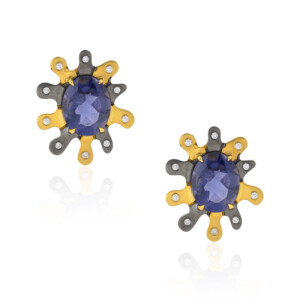 Iolite Starburst Earrings