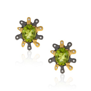 Peridot Starburst Earrings