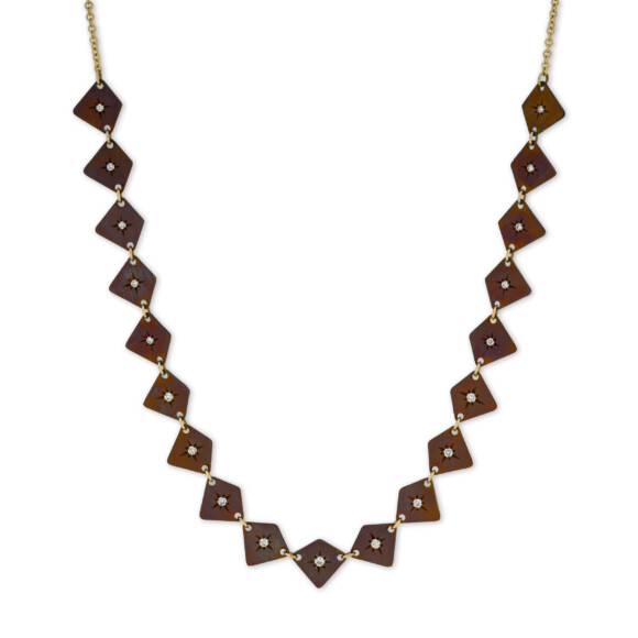 Aveline Diamond Titanium Necklace