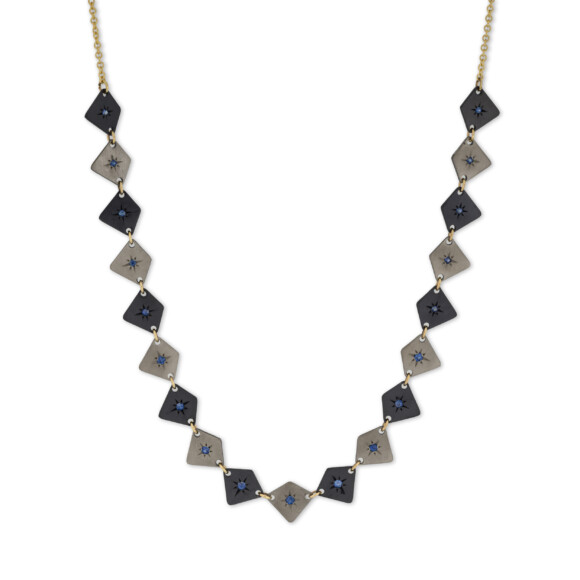 Aveline Sapphire Titanium Necklace