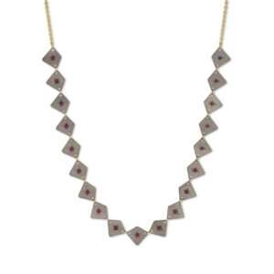 Aveline Ruby Titanium Necklace