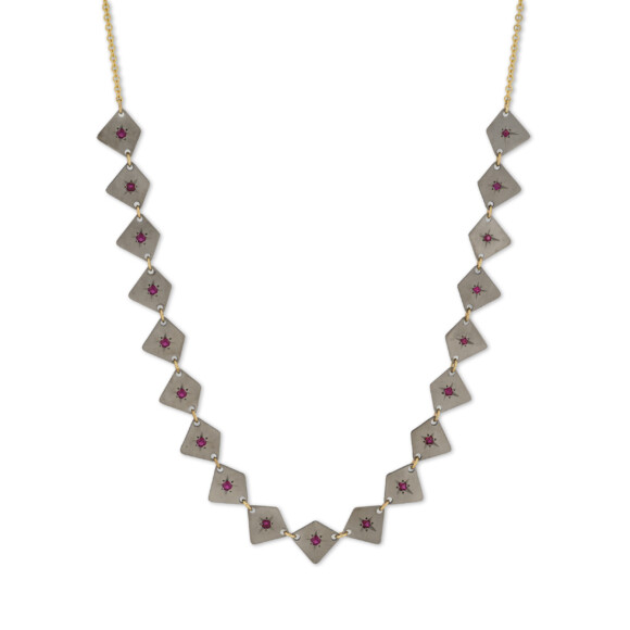 Aveline Ruby Titanium Necklace