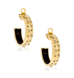 Starlit Shadow Diamond Earrings