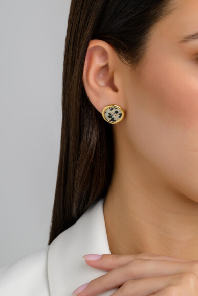 Dalmatian Stud Single Earring