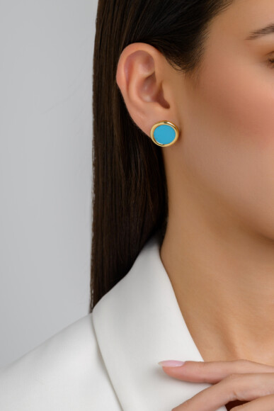 Sky Blue Stud Single Earring