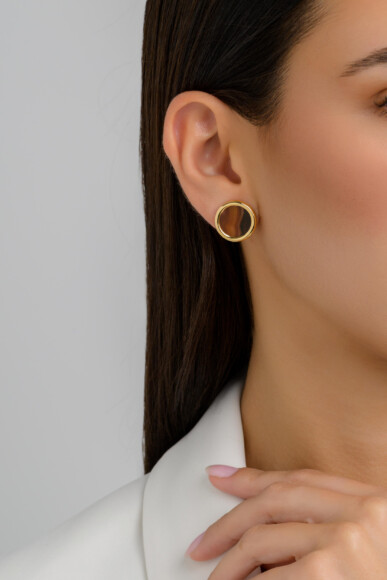 Latte Clip-on Single Earring