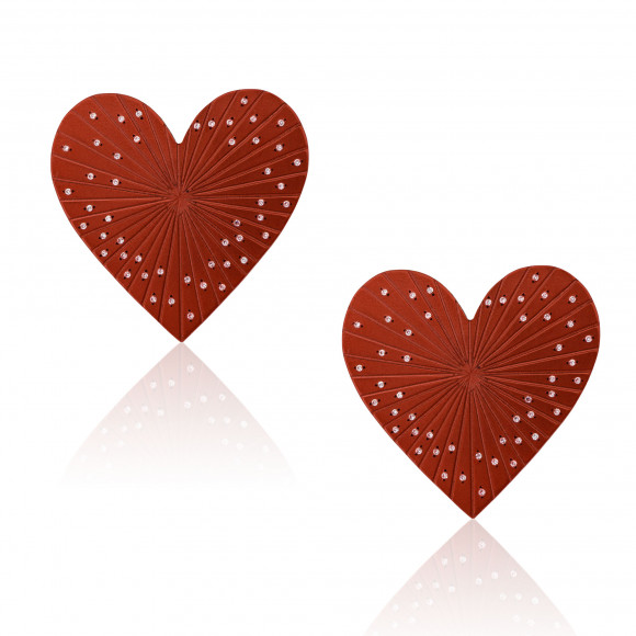 A.ER.AP0016_RED_Anastasia Kessaris_Love Red Titanium Diamond Earrings