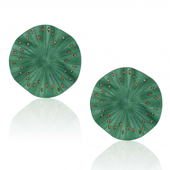 A.ER.AP0024_GRN_Anastasia Kessaris_Spacecraft Titanium Diamond and Sapphire Earrings