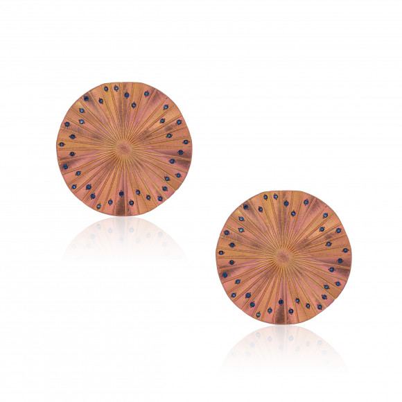 A.ER.AP0025_Anastasia Kessaris_Disco Clique Titanium Sapphire Earrings