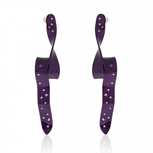 A.ER.AP0087_VLT_Anastasia Kessaris_Stalactite Purple Titanium Sapphire and Amethyst Earrings