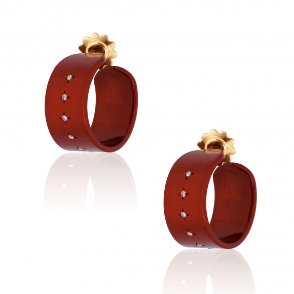 A.ER.AP0105_RED_Anastasia Kessaris_Hocus Pocus Red Titanium Diamond Earrings
