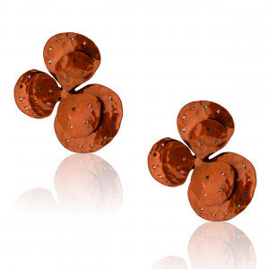 A.ER.AP0106_ORG_Anastasia Kessaris_Anemone Orange Titanium Earrings