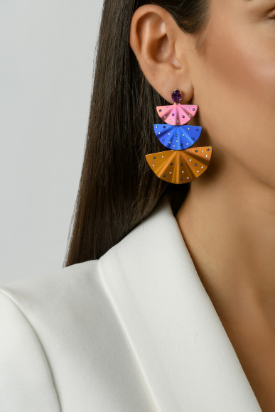 A.ER.MT0040_Anastasia Kessaris_Dancing Geisha Titanium Diamond and Sapphire Earrings