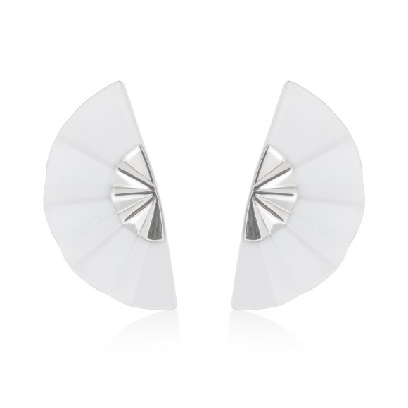 A.ER.MT0069_Anastasia Kessaris_Golden Geisha White Titanium Earrings Long