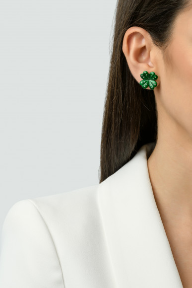 Anastasia Kessaris Small Sea Clover Diamond Earrings