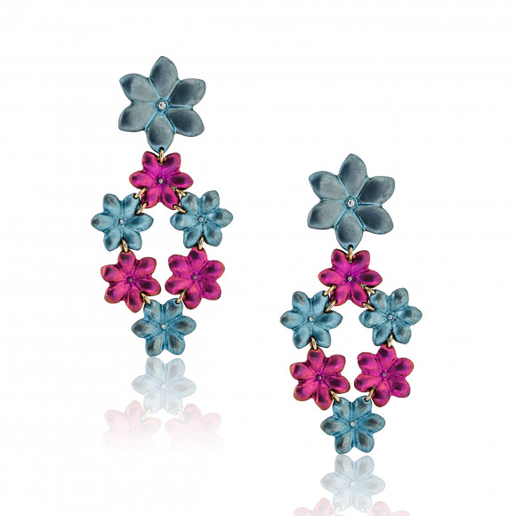 Anastasia Kessaris Sea Flower Diamond Dangle Earrings