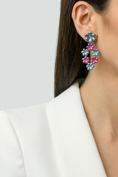 Anastasia Kessaris Sea Flower Diamond Dangle Earrings