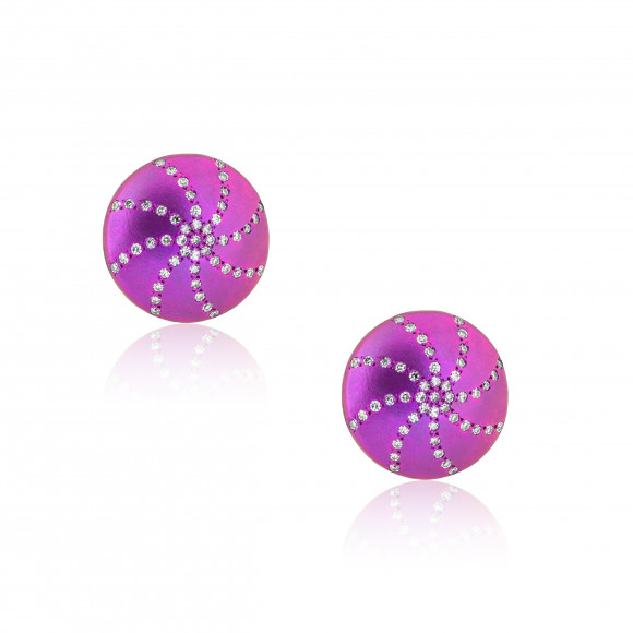 Anastasia Kessaris Sea Urchin Shell Diamond Earrings
