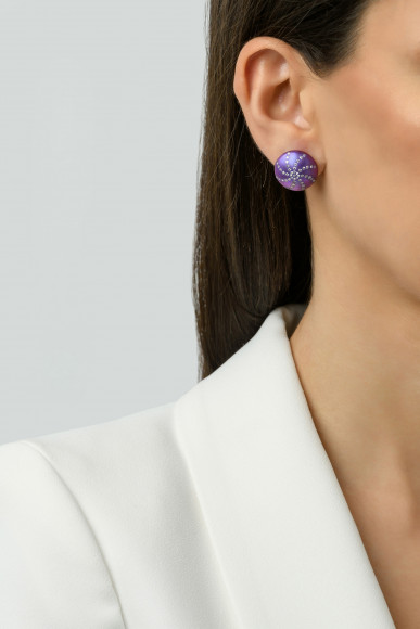 Anastasia Kessaris Sea Urchin Shell Diamond Earrings