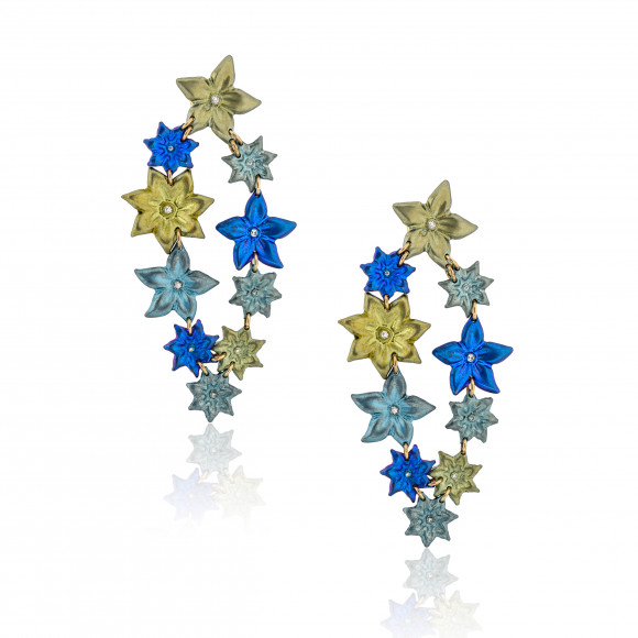 Anastasia Kessaris Sea Treasures Diamond Dangle Earrings