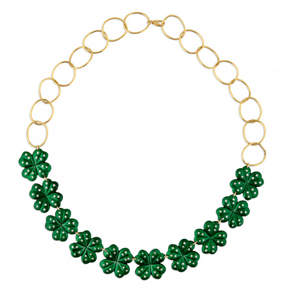 Anastasia_Kessaris_Sea Clover Diamond Necklace