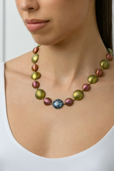 Anastasia Kessaris Sea Urchin Shell Diamond Necklace