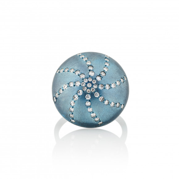 Anastasia Kessaris Sea Urchin Shell Diamond Ring