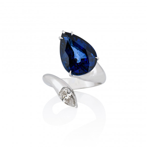 DAP.200004_Anastasia Kessaris_White Gold Wrap Diamond Tanzanite Ring