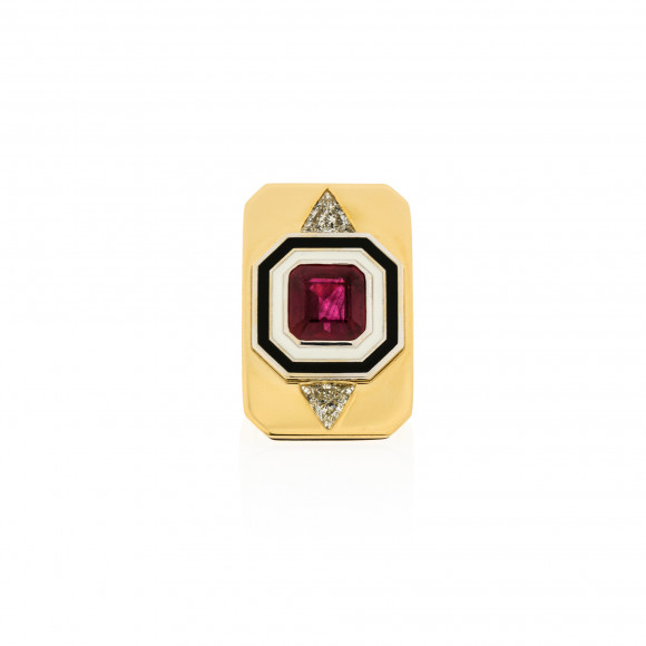 DAP.180392_Anastasia Kessaris_Yellow Gold Diamond Ruby Ring