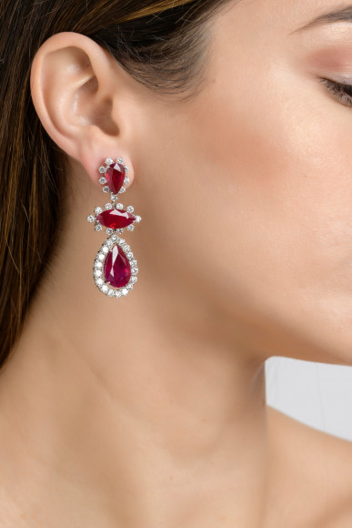 SKP.130387_Anastasia Kessaris_Fancy Cut Ruby and Diamond Earrings