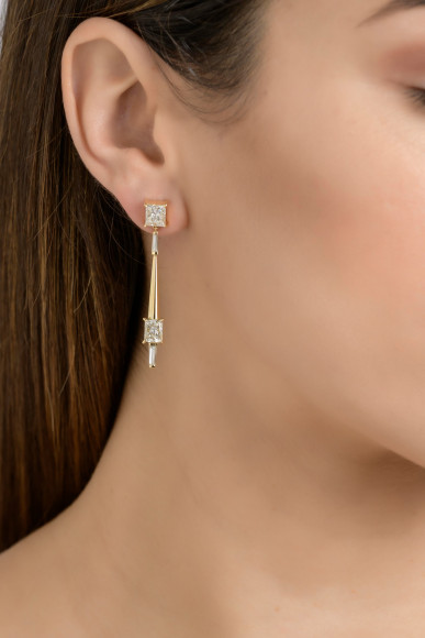 SKP.201269_Anastasia Kessaris_Fancy Cut Diamond Gold Bar Earrings